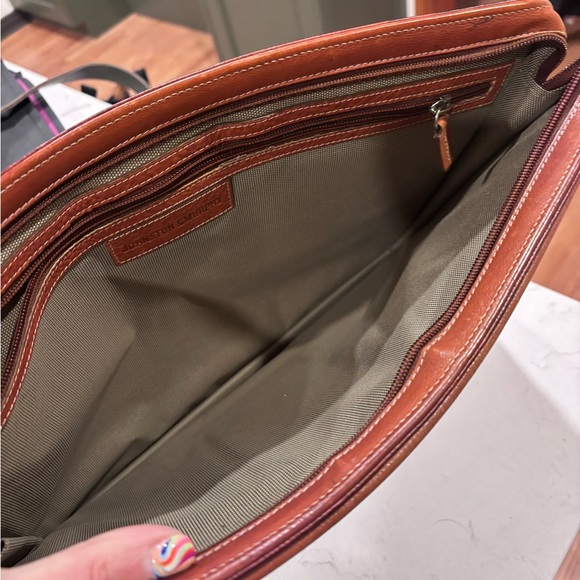 Johnston & Murphy Brown Leather Men's computer case - Picture 6 of 9